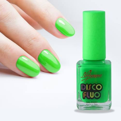 Neon Green Nail Polish – Bright, Quick-Drying Long-Lasting Fluorescent Nail Paint – No UV Needed High-Gloss Finish for Acrylic Nails
