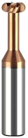 Lathe Machine, Radius Corner T Slot End Mill Carbide Cutter Concave Arc Machining Steel Aluminum Tool 6mm R0.5 R1 R1.5(4x1R0.5xD4x50)