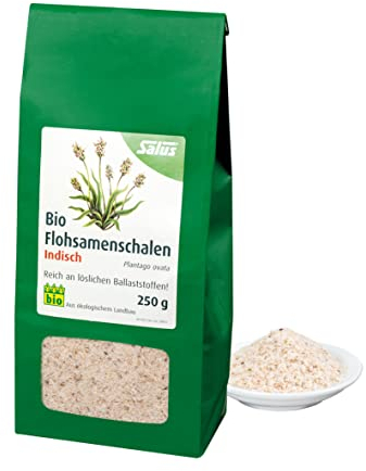 Salus - Bio Flohsamenschalen indisch - 1x 250 g Beutel - Plantago ovata - Reich an löslichen Ballaststoffen - 100 % Flohsamenschalen aus ökologischem Landbau - bio