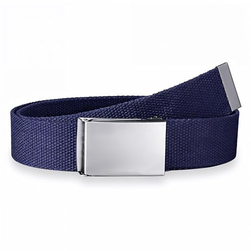 Trimming Shop Unisex Navy Waist Belt Canvas Webbing Adjustable 8cm