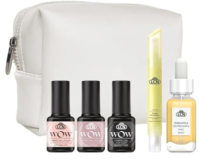 LCN Startset WOW - Hybrid Gel Polish 9-teilig - Gellack Starterset ganz ohne Lichtgerät für bis zu 10 Tage perfekt lackierte Nägel
