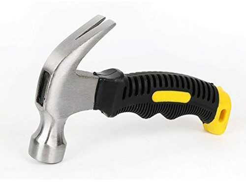 BE-TOOL Claw Hammer 10oz Mini Stubby Curved Claw Hammer with Non Slip Handle Magnetic Grip Softgrip Tool for DIY, Craft, Industry