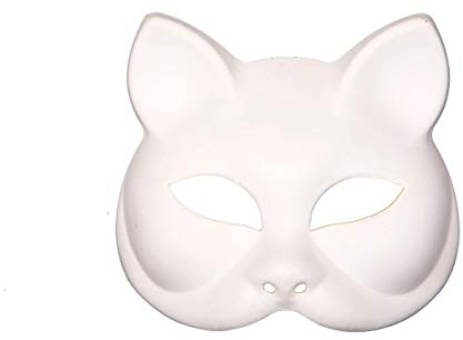 Festartikel Müller Kostüm Zubehör Maske Katzen Halbmaske weiß Karneval Fasching