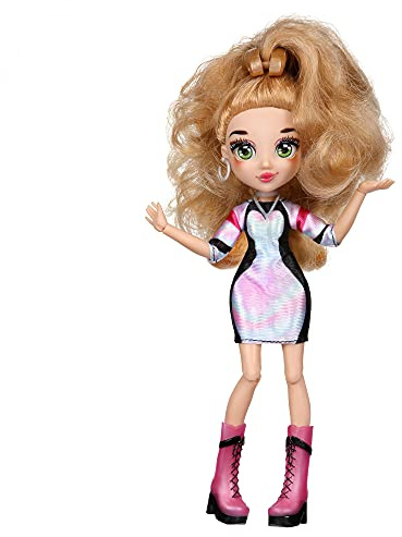 FailFix @SlayItDJ Total Makeover – Lot de poupées Tendance de 21,6 cm avec Cheveux Longs Bruns restylables et Visage Transformable, révélation de Mode Surprise et Accessoires