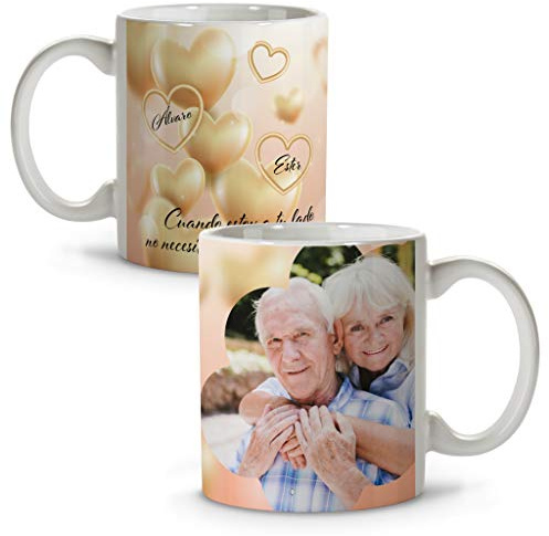 LolaPix Taza con Foto Personalizada. Regalos San Valentin Personalizados. Tazas Personalizadas Interior Color. Taza San Valentin de Cerámica. Dream