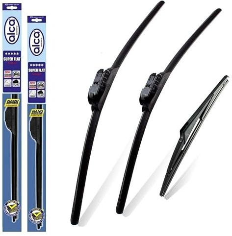 alca Germany Fits Fiat 500L 2012-onwards Set of 3 Windscreen Wiper Blades Super Flat Front Rear 2615TL 11L ASF2615TL11L