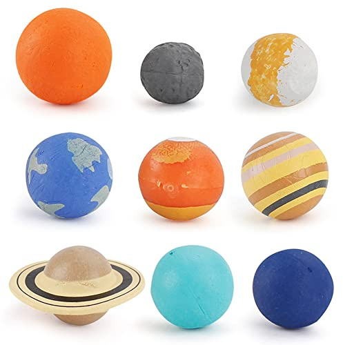 DIY Sonnensystem Spielzeug - 9 3D-Planetenmodelle für Kinder, Stressball Planetenmodell für Schule und Zuhause