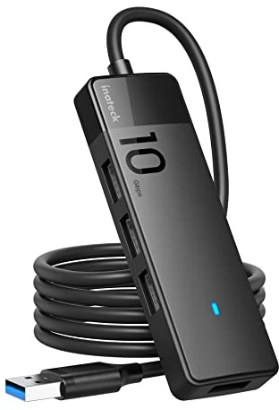 Inateck Hub USB 4 Puertos USB A, Velocidad USB 3.2 Gen 2, Cable de 100cm, HB2025AL