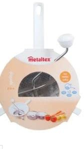 Passe-purée de 20 centimètres avec 3 disques de coupe de différentes tailles METALTEX.