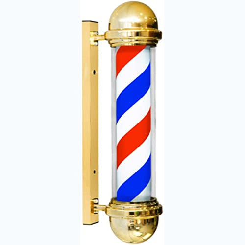 Señal de luz LED de barbería - Señal Abierta de Estilo clásico con Rayas Rojas, Blancas y Azules con línea de 1,2 m para peluquería.