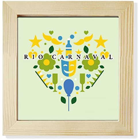 Cadre photo carré pour verre à vin Rio Brazil