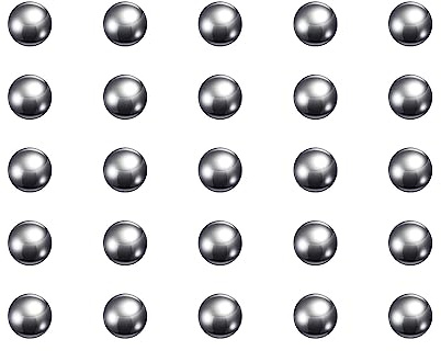 sourcing map 60Stück Kugellager Kugeln 1/8 Durchmesser G10 Präzision Metallkugeln, Kugellager Stahlkugeln für Fahrräder Skateboard Rollen Silber