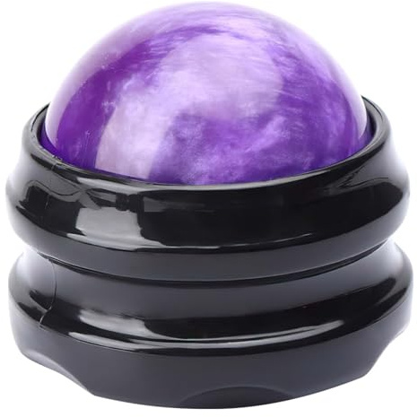 Massage Ball, WOVTE Lacrosse Ball, Self Massage Tool for Sore Muscles, Shoulders, Neck, Back, Foot, Body, Deep Tissue, Trigger Point, Muscle Knots, Yoga and Myofascial Release (Purple)