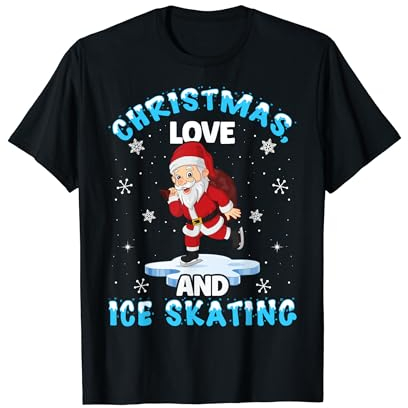 Ice Sakting Eiskunstlauf Outfit Weihnachten Liebe Eislaufen T-Shirt