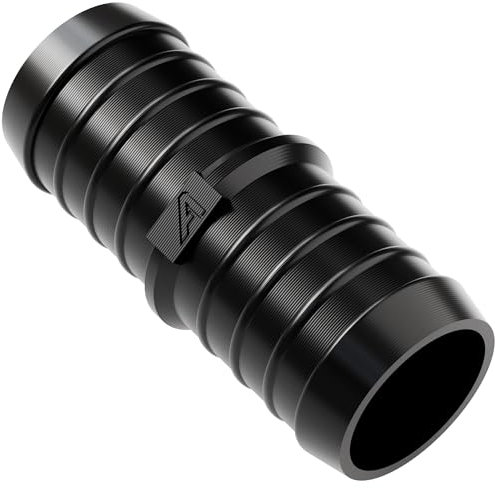 Kunststoff-Schlauchverbinder für Gartenschläuche, Teiche, Wasserleitungen, Inline-Verbindungsstück mit Widerhaken (40 mm, 1)