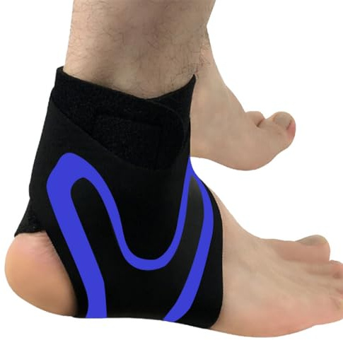 Restore - Plantarfasziitis Fußwickel, Neuleben Restore-Wickel, Neuleben Fusswickel, Plantarfasziitis Bandage, Knöchelbandage Fussball, Flexible Sprunggelenkbandage (Blau(1 Paar), L)