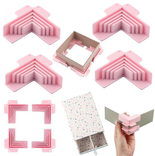 4Pack Corner Guides Cartonnage Corner Holding Tool Corner/Divider Assembly (3 mm, 2 mm, 1.5 mm, 1 mm Wide) for Book Covers, Chipboard Boxes, Dioramas