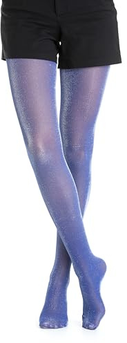 Gi&Gi Collants Femme Brillants avec Motif Ondulé, 40 Deniers, Violet, Bordeaux et Argenté