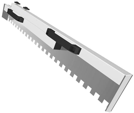 DPFCYBS Edelstahl-Zahnspachtel Fliesenkelle Werkzeuge 30-90cm Einstellbar Mörtelkamm(Size:Quadrat)