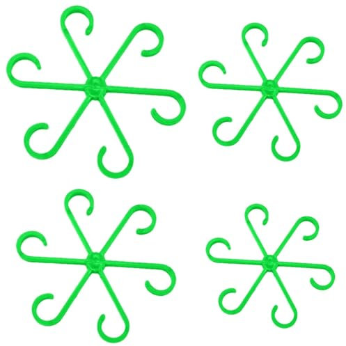 4 Pflanzenclips – Gartenpflanzenclips | Pflanzenstütz-Clips | Twisty Pflanzenringe | Pflanzstützgreifer | Gartenbefestigungsclips zur Unterstützung von Pflanzen, Ranken-Alocasia und