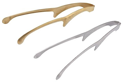 FLEXMAN Lot de 2 Pinces à Gril, Pinces à Griller à Long Manche en Acier Inoxydable de 10,1 Pouces, Pinces à Barbecue Antidérapantes, Outils de Grillade, Pincettes de Cuisson