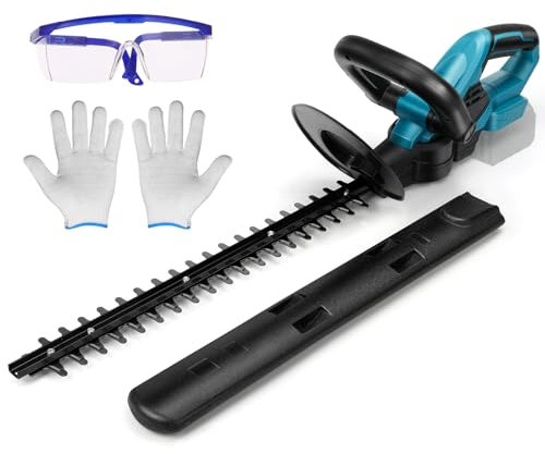 Taille-haie sans Fil 20'' avec 2 Batteries 2000 mAh, cisaille à arbustes et à Gazon Manuelle, 2000 TR/Min