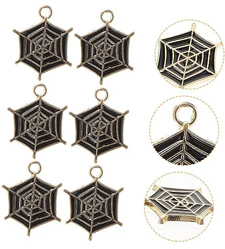SEWOART 10stücke Spinnennetz-abstandshalter-anhänger Zum Basteln Lose Anhänger Für Schmuckherstellung Charms Für Diy-schmuckherstellung