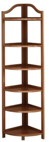 GODFSAHG Corner Ladder Shelving Unit 6 Tier Corner Shelf Bamboo Corner Stand Corner Bookshelf Plant Stand Storage Shelf For Living Room Kitchen Living Room Organiser