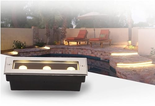 GUODDM Lampe De Jardin Enterrée - Spot LED Encastré D'extérieur, Éclairage Linéaire Rectangulaire Souterrain 85-265 V, Projecteur De Paysage Étanche IP67(Yellow,36w)