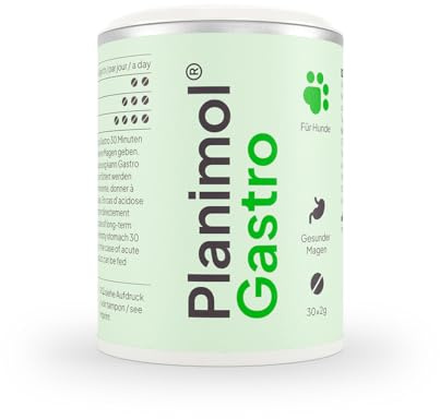 Planimol Gastro - Snack digestivo per cani con stomaco sensibile, supporto per bruciore di stomaco, vomito e mangiare erba, supporta mucosa gastrica e equilibrio acido, 90 compresse