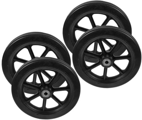 Anneome 2 Paar Ersatzteile Für Lenkrollen Vollgummireifen Rutschfeste Kunststoff Einkaufsrolle Vorderreifen Robuster Gehwagen Anti Cart Gehwagen Zubehör – Ers Wheels
