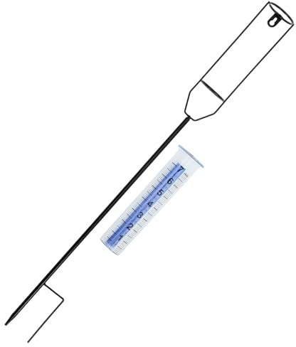 Supvox Regenmesser Regenwassermesser Für Außenbereich Garten Terrasse Transparent Kunststoff Messbecher Witterungsbeständig Mit Eisengestell Für Präzise Niederschlagsmessung