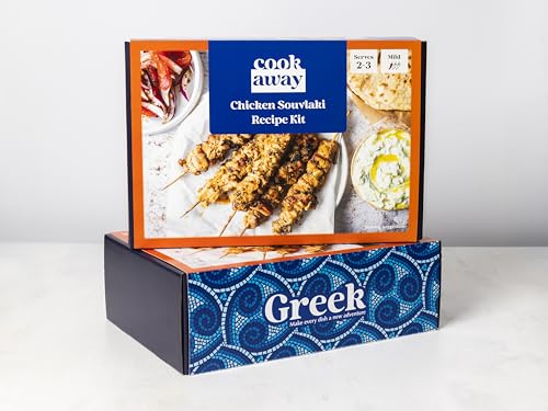 Chicken Souvlaki by Cookaway | Recipe Kit | Authentic Greek at Home | Premium Specialist Ingredients | Fun Cooking Experience | Share, Entertain, Gift | Restaurant Quality | Serves 2-3