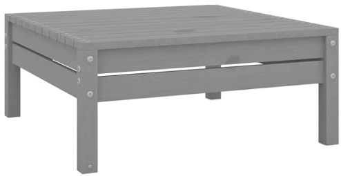 LoogCape Gartenhocker Grau, Massivholz Kiefer, 63,5 cm Outdoor Fußhocker, Modular für Terrasse, Balkon, Gartenmöbel Set, Entspannung