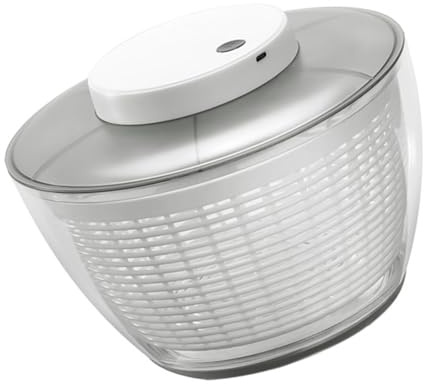 CHICIRIS Laveuse-sécheuse de Légumes, Essoreuse à Salade électrique de Grande capacité de 4750 Ml avec Batterie Rechargeable USB, pour Nettoyer et Sécher les Fruits Verts de Laitue dans
