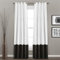 Lush Decor Set di Tende per Finestra Prima, Grigio, per Soggiorno, Sala da Pranzo, Camera da Letto, 137 x 213 cm, Poliestere, Nero/Bianco, Panel Pair 84 in x 54 in