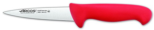 Arcos Coltello da Macellaio e Carne in Acciaio Inossidabile 13 cm – Manico in Polipropilene, Sistema di Identificazione Colore – Rosso, Serie 2900