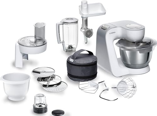 Bosch - robot multifonctions 3.9l 1000w + blender 1.25l + râpes mum58257
