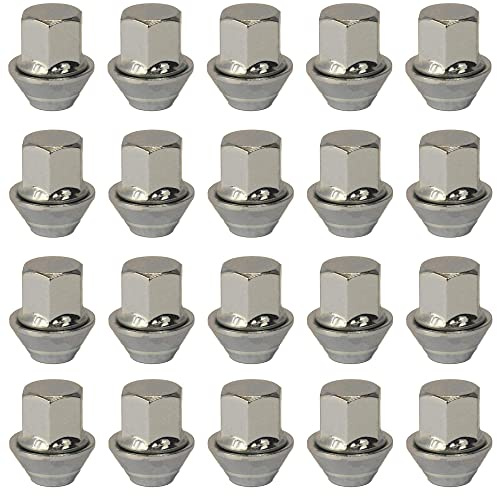 Set of 20 Alloy wheel nuts. M12 x 1.5, taper washer, 19mm hex for use with Ford alloy wheels.