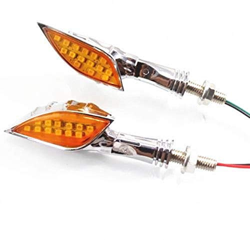 Ein Paar Motorrad Schädel Universal Blinker Leuchtanzeige Blinker Fit Für Harley Honda Suzuki Kawasaki Yamaha (Bernstein)
