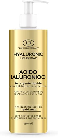 HYALURONIC LIQUID SOAP, sapone liquido a base di Acido Ialuronico in 4 diverse forme molecolari per detergere e idratare profondamente, 250 ml - Wonder Company