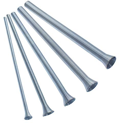 PHITUODA Set di piegatubi a molla da 1/4'', 3/8'', 1/2'', 5/8'' e 3/4'' per tubi in rame, alluminio e acciaio a parete sottile, lunghezza 350 mm, confezione da 10