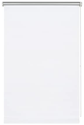 Deco Company Thermo-Rollo ohne Bohren, Mit Thermo-Rückseite, Hitzeschutz, Zum Klemmen, Energie sparen, Lichtundurchlässig, Weiß, 80 x 150 cm