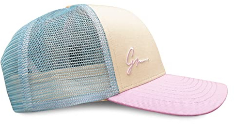 Grace Folly Beach Trucker Hats for Women- Snapback Baseball Cap for Summer (Classic Blue & Lavender)