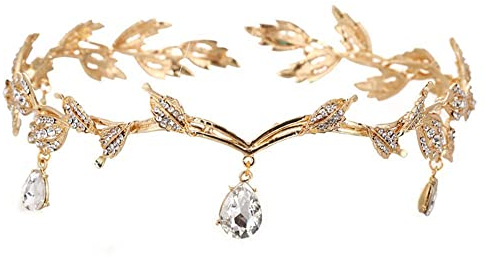 Gold Kristall Hochzeit Krone Vintage Strass Krone Stirnband Schöne Mode Hochzeit Braut Stirnband Prinzessin Kristall Tiara Headwear für Frauen Mädchen