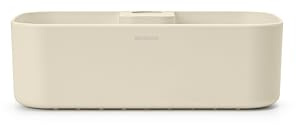 Brabantia - ReNew Duschablage - Platzsparend - Hält bis zu 2 kg - Wandhalterung für die Dusche - Korrosionsbeständig - Kein Bohren - Inkl. Befestigungsmaterial - Soft Beige - 24,4 x 13,3 x 7,5 cm
