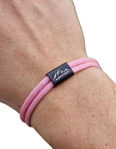 Gravur Armband Bergsteiger, Gipfelstürmer, Surfer Armband, personalisiertes Geschenk, Schmuck, Berglandschaft, Berge
