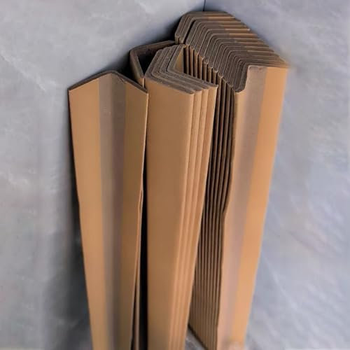 Kantenschutz 50er-Pack Kantenschutzstreifen, Breite 30 mm, Papier-L-förmiger Wandeckenschutz for verstärkte Kartons, Versandpaletten, 12 40 55 87 Zoll, Kindertisch, Schränke, Schubladen, Möbelstoßstan