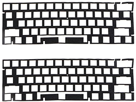 DAERBALA 61 dispositions pour interrupteur de clavier mécanique - Feuille d'amortisseur sonore souple - Éponge en mousse - 2 pièces d'amortisseur sonore - Feuilles d'atterrissage souples - Éponge en