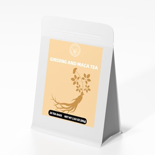 HANFANGLING Tè Al Ginseng E Maca, Aumenta La Resistenza | Tisana Tradizionale Alle Erbe, Senza Additivi, Senza Caffeina, Fornire Supporto Per La Salute (20 bustine)